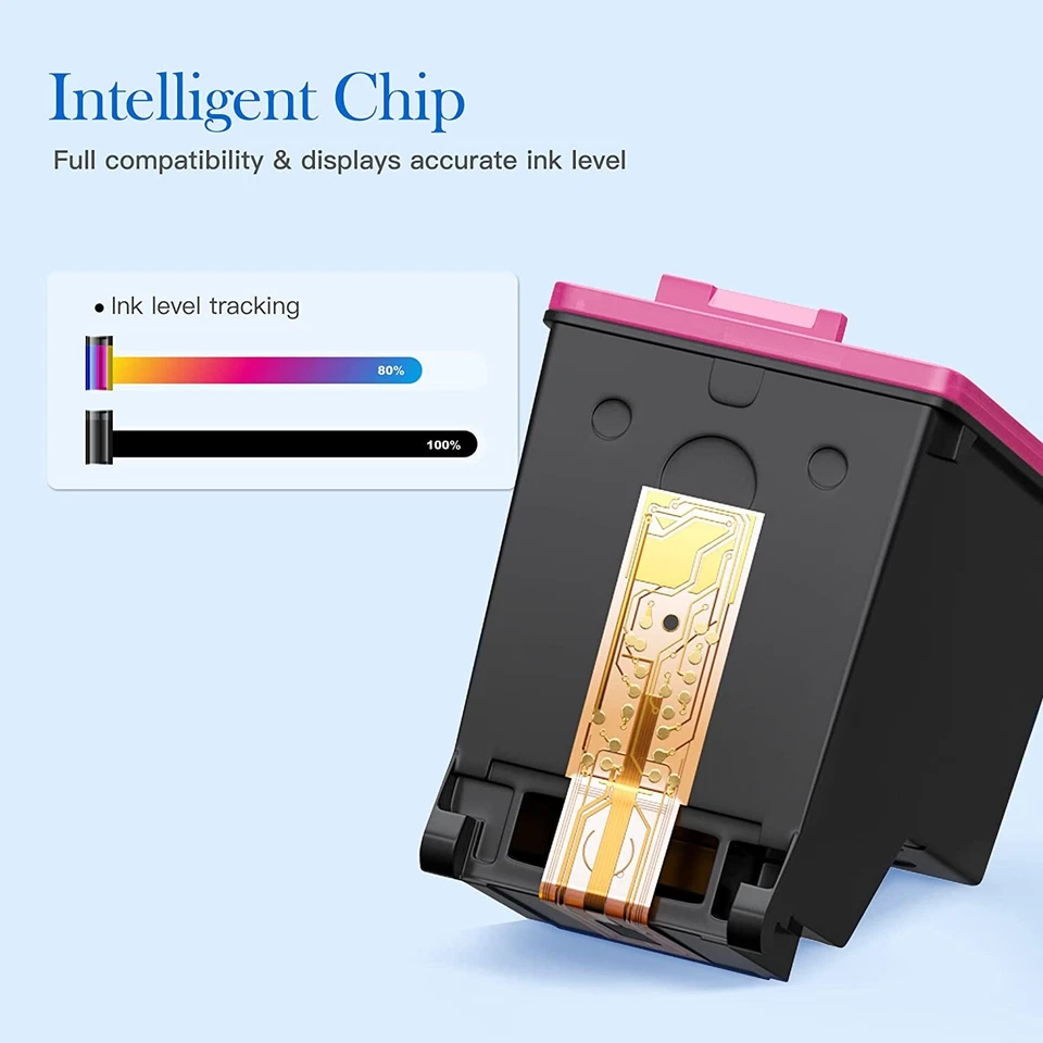 67XL High Yield Black Tri-color Ink Cartridge for HP 67 XL ENVY Deskjet Printer - Image 3 of 3