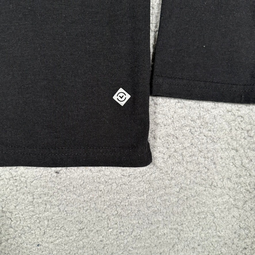 Virus Clothing Shirt Mens Small Black Crewneck Casual Preppy Long Sleeve Logo