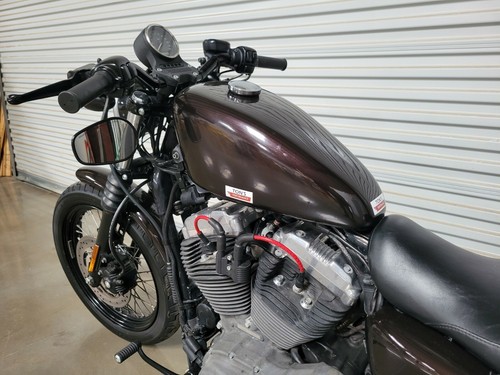 Red Black Cloth 8mm Harley 48 72 883 1200 Sportster Coil Relocation wires 07+ - Picture 2 of 6