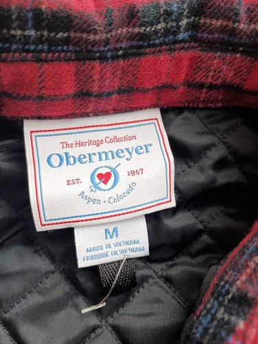 Obermeyer NWT Boy Size 10-12 Red Flannel Shacket Teen Jacket Size Medium 10/12 - Picture 7 of 12