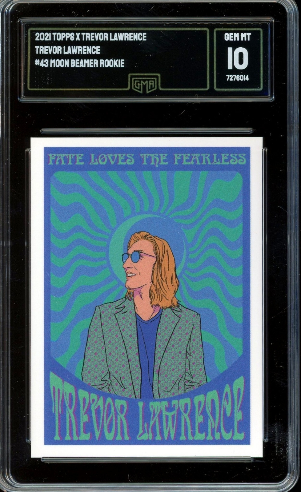2021 Topps x Trevor Lawrence #43 Moon Beamer ROOKIE Trevor Lawrence GMA 10 GEM