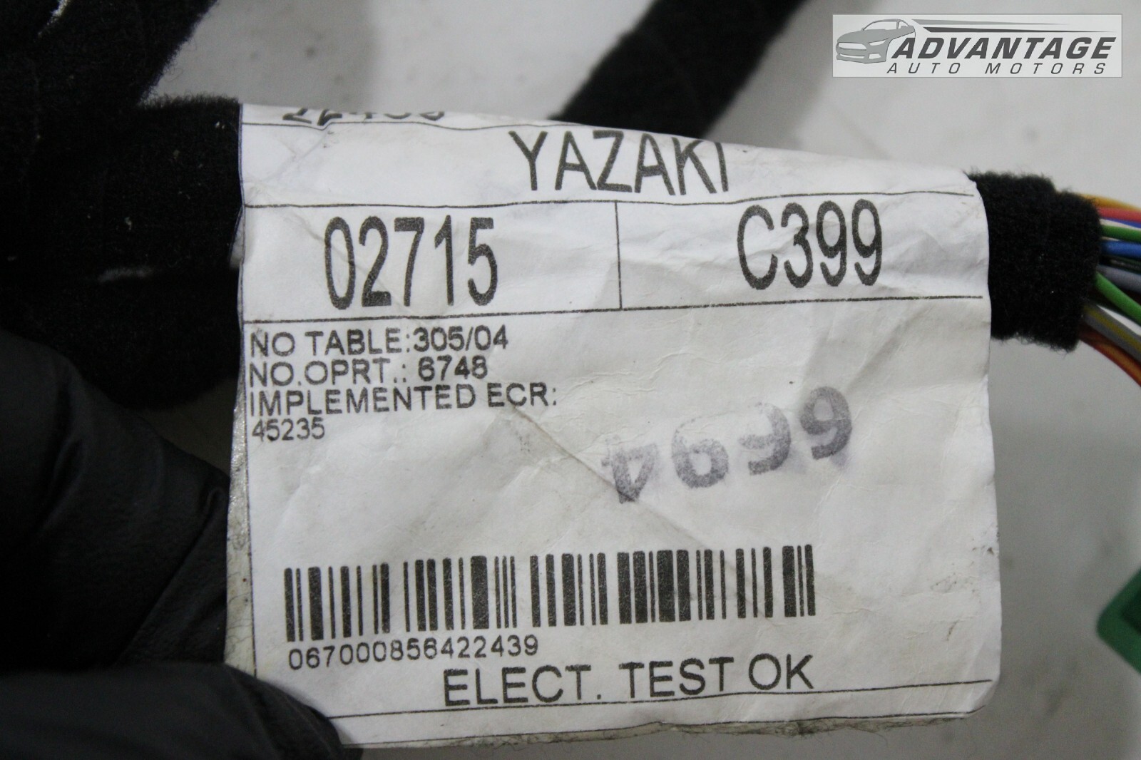 2014-2017 MASERATI GHIBLI SEDAN DASH INSTRUMENT PANEL WIRE WIRING HARNESS OEM