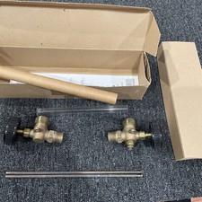 CONBRACO 20-105-10 Rough Brass 7-1/4" Glass Water Gauge Comp Wheel 1/2"