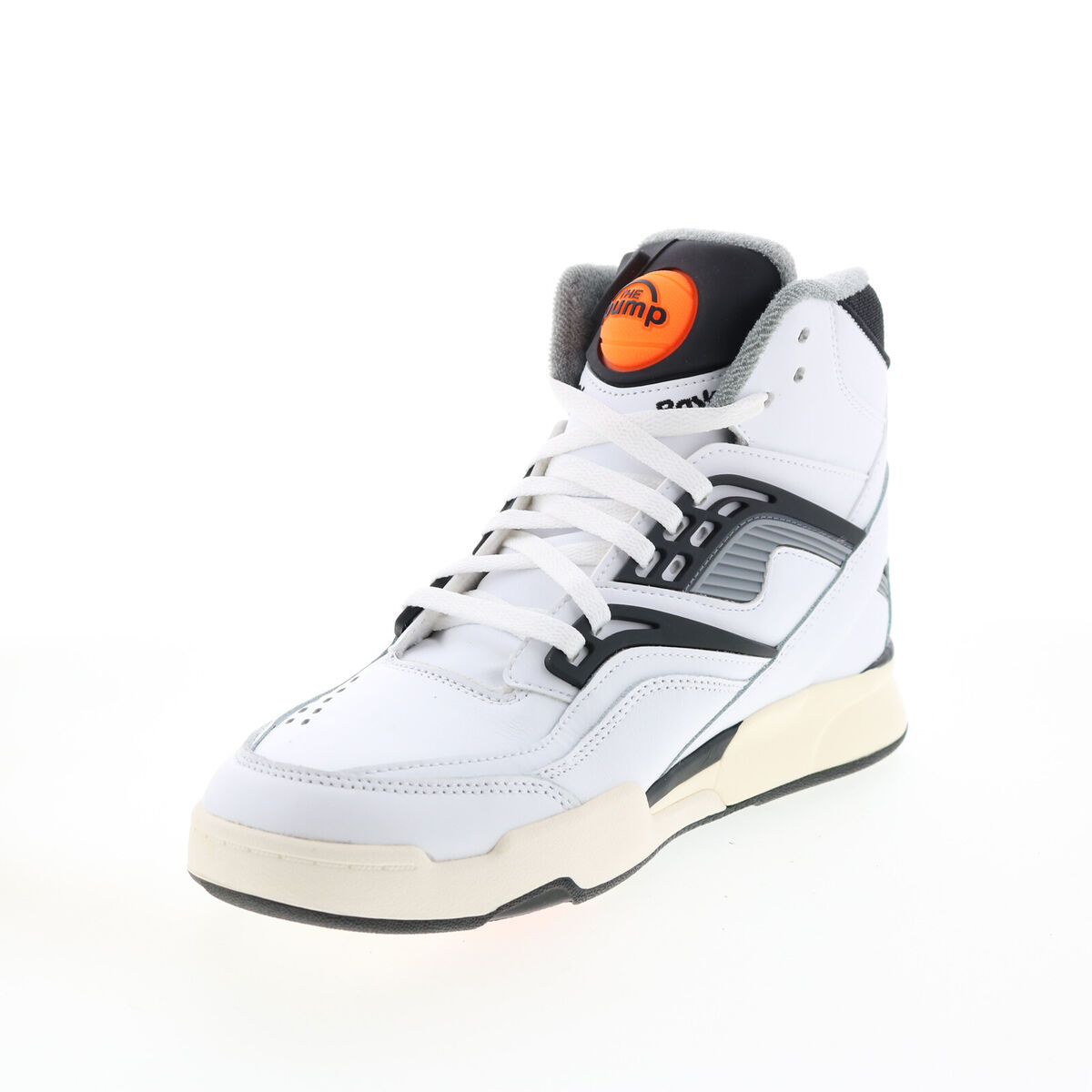 Reebok Pump TZ Mens White Leather Lace Up Lifestyle Sneakers Reebok Pump TZ Mens White Leather Lace Up Lifestyle Sneakers