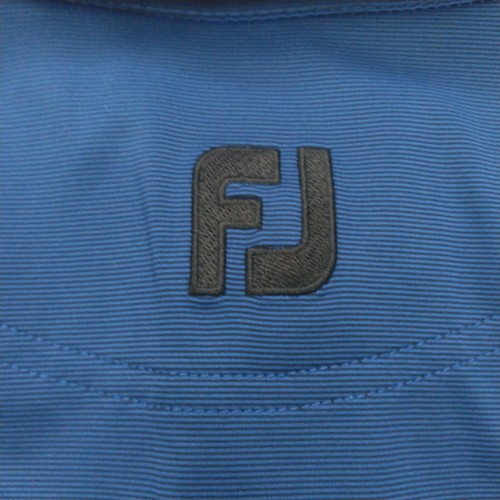 FootJoy Golf Polo Shirt Men's Large Blue Stripes FJ Stretch Polyester - Picture 6 of 8
