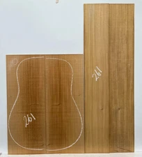 Mahogany Seconds Guitar Back and Side Set + Silver Oak Top Luthier Tonewoods