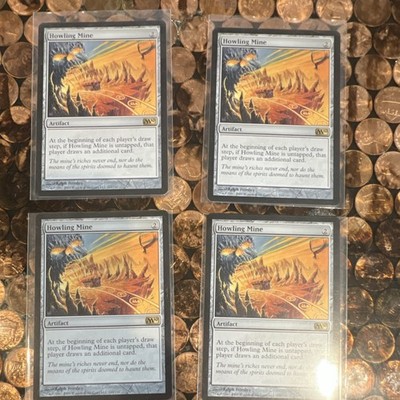 Magic: The Gathering Artifact Card Lot, 4 Lightly Played Howling Mine, M10