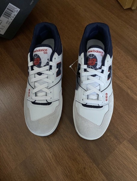 New Balance 550 Premium Blanco Azul Marino Rojo 42 EU / 8.5 US - Raro bb550cc1 3