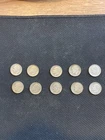Lot Of 10 Early Roosevelt Dimes.  1946-1951 Circulated Condition