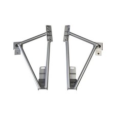 Steeda Chassis Stiffeners Rear Lower Steel Silver Powdercoated Ford Mustang Each