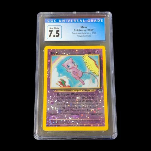 2001 Mew Pokemon Southern Islands Reverse Holo 1/18 CGC 7.5
