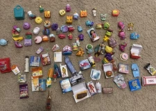 Assorted lot of Shopkins, Mini Brands, and other small toys