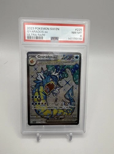Pokemon TCG Ultra Rare Gyarados EX 225/198 Scarlet & Violet Base PSA 8