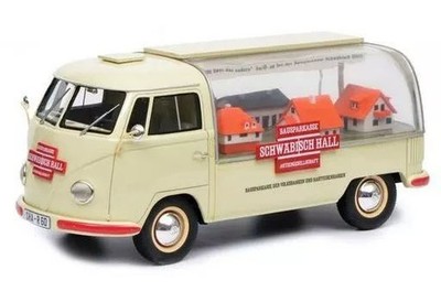Schuco 1/18 VW T1a Schwäbisch Hall Diecast Car ProR 18 Series Gebraucht