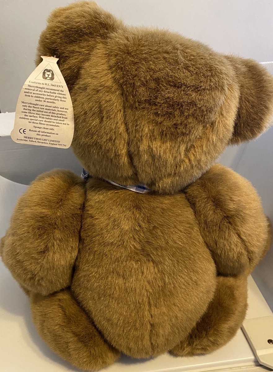 Merrythought Mohair Teddy Bear 12” Made in England Collectible