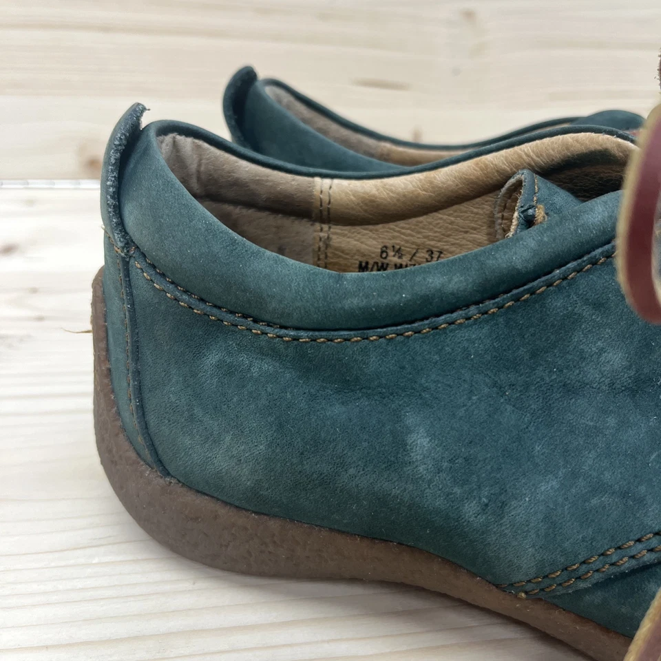 Born Shoes Mujer 6.5 37 Verde Bosque Gamuza Nubuck Cuero Cordones 7244 Foto 4 de 4