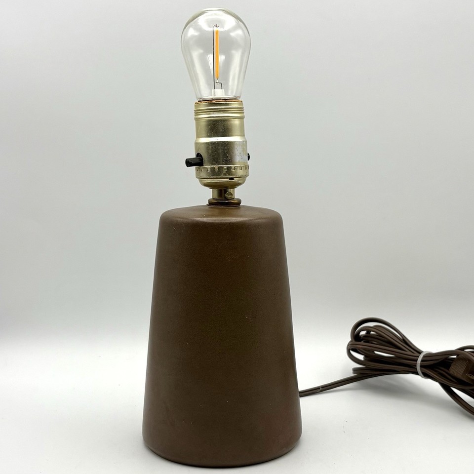 Vntg Mid Century Modern Jane and Gordon Martz Marshall Studio Table Lamp Brown