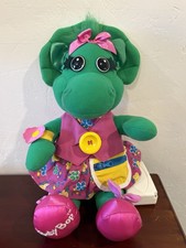 VINTAGE 1993 PLAYSKOOL TALK N DRESS BARNEY BABY BOP DINO STUFFED ANIMAL PLUSH