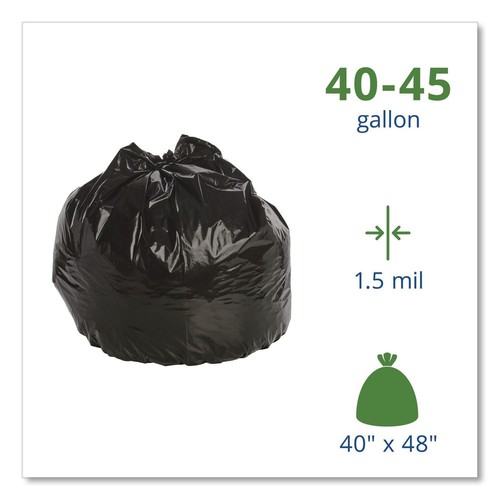 Stout by Envision T4048B15 40" x 48" 45-Gal Trash Bags - Black/Brown 100/CT New - Picture 3 of 8