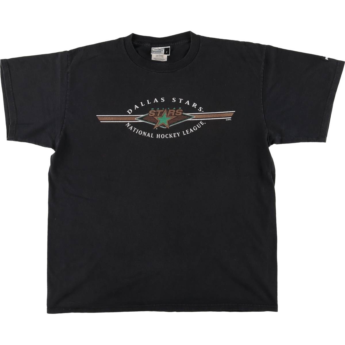 FILA T shirt usata Puma NHL Dallas Stars tripla stampa stampa sportiva taglia L (uomo)