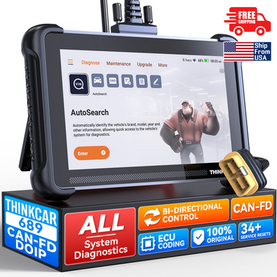 Thinkcar 689 Full Systems Auto Diagnostic Scanner Tool ABS ECU Coding 34+ Reset