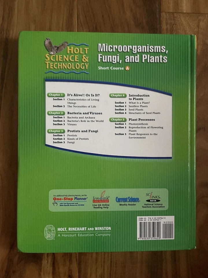 Holt Science & Technology: Teacher Edition Microorganisms, Fungi & Plants Book - Image 4 of 4