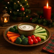 Donn ZVER Handcrafted Studio Art Pottery Chip and Dip/Veggie Dip Platter