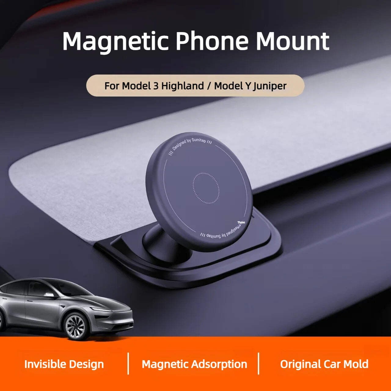 MagSafe-Compatible Phone Mount for Tesla Model 3 & Model Y