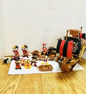 Disney Pirates Of The Caribbean Pirate Ship & Some Figures Incomplete Read