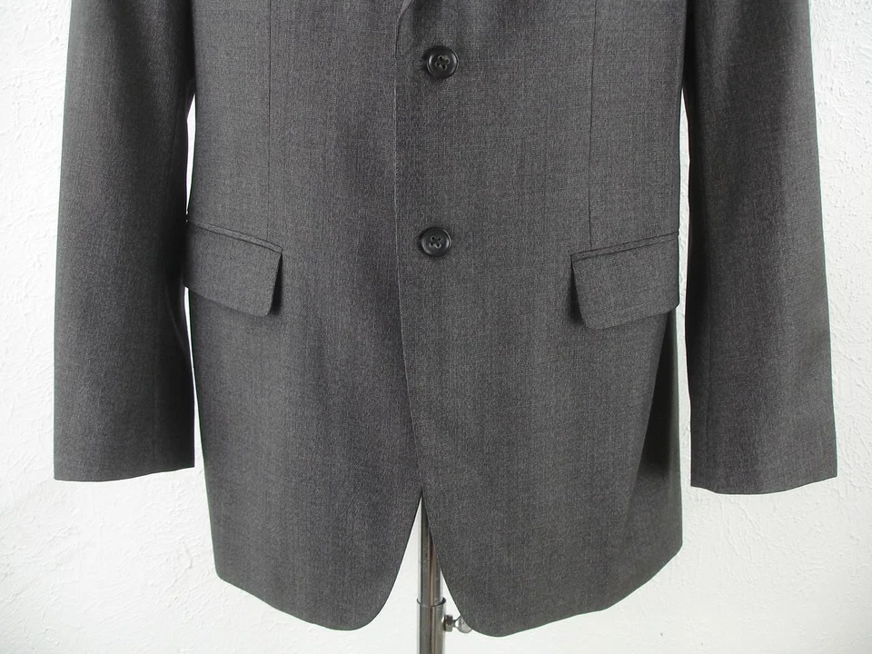 Men's sz 42L Banana Republic Brown Wool Tweed 2-Pc Suit Modern Fit Pants 34 X 33 - Image 4 of 4