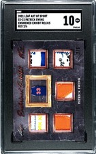 2021 Leaf Art of Sport Patrick Ewing Exhibit Game Used Relics RED /6 SGC 10 GEM