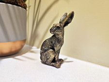 Bronze Hare Ornament Resin Rabbit Garden Statue Country Cottage Home Decor