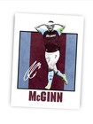 John McGinn Aston Villa Wall Art ( With PRINTED AUTOGRAPH ) Size A4