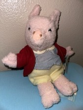 RARE VTG Eden Toys USA Beatrix Potter PIGLING BLAND Pig Musical Wind Up Plush