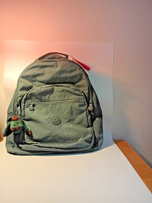 KIPLING Challenger Backpack Bag Light Aloe Tonal  Monkey Charm Marcel