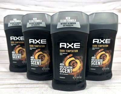 Axe Dark Temptation Dark Chocolate Scent High Definition Deodorant 3oz (4 Pack)