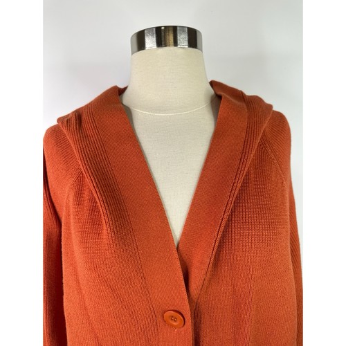Leslie Evers Hooded Bohemian Long Sleeve Womens Button Up Cardigan 2X - Picture 2 of 11