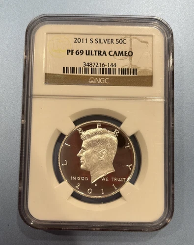 2011 S Silver Kennedy PF69 Ultra Cameo NGC - Xtra Free Coin With Order My Choice