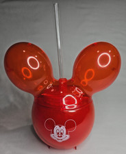 Disney Parks Mickey Mouse Red Balloon Sipper Cup Straw Souvenir NEW Drink