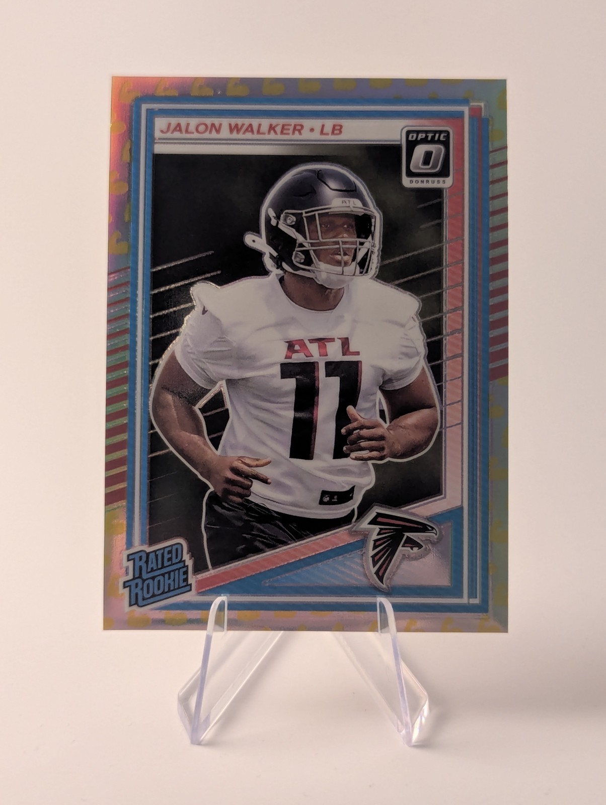 2025 Jalon Walker Panini Donruss Optic Rated Rookie #290 Flex Prizm /199 Falcons