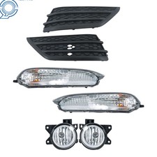 6pcs Bumper Fog Lights Wcover Bezel Turn Signal Lamps For Honda Pilot 2016-2018