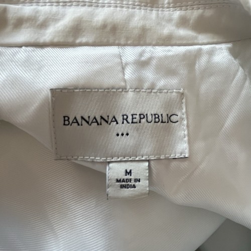Banana Republic Women’s White Medium Button Down Double Breasted Jacket - Picture 6 of 7