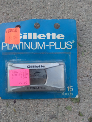 Vintage Gillette Platinum Plus Blades 15 Pack NEW