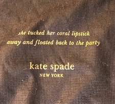 Lot Of 2 Kate Spade Drawstring Dust Bags size 19" x 17" Brown Texture RARE SET