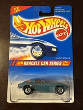 Hot Wheels 63 SPLIT WINDOW CORVETTE - 1995 Krackle Car #282 - Blackwalls