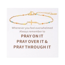 Cross Bracelet for Women First Communion Gifts Jesus God Bracelets Baptism Brace