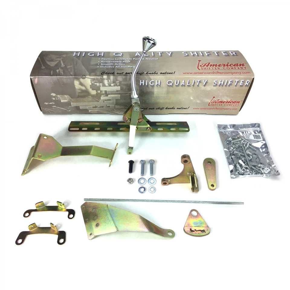 Kit de palanca de cambios de transmisión de botón pulsador de lujo con 8 brazos cromados para Chrysler 727 Foto 2 de 4