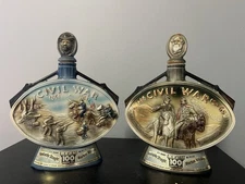 Jim Beam Civil War Centennial Decanters - Set of 2