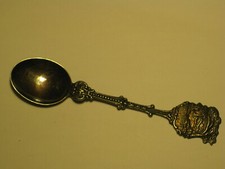 ornate vintage Divi Divi Tree Aruba souvenir silver spoon teaspoon  