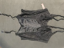 NWT Victoria's Secret Bustier garter set with thong Sz 36D